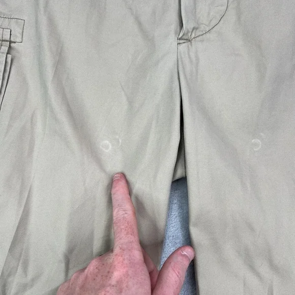 Vintage Polo Ralph Lauren Cargo Pants Mens 36x32 Khaki Relaxed Fit Pockets Twill